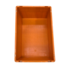 SSI Schafer Stapelbak 600x400x220 mm, LTF 6220 VS01, oranje pp kunststof, gebruikt SSI Schafer Stapelbak 600x400x220 mm, LTF 6220 VS01, oranje pp kunststof, gebruikt