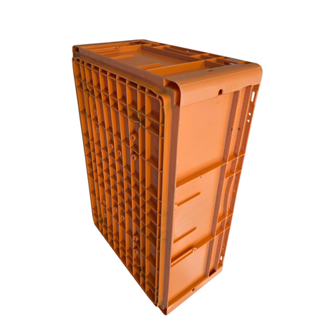 SSI Schafer Stapelbak 600x400x220 mm, LTF 6220 VS01, oranje pp kunststof, gebruikt SSI Schafer Stapelbak 600x400x220 mm, LTF 6220 VS01, oranje pp kunststof, gebruikt