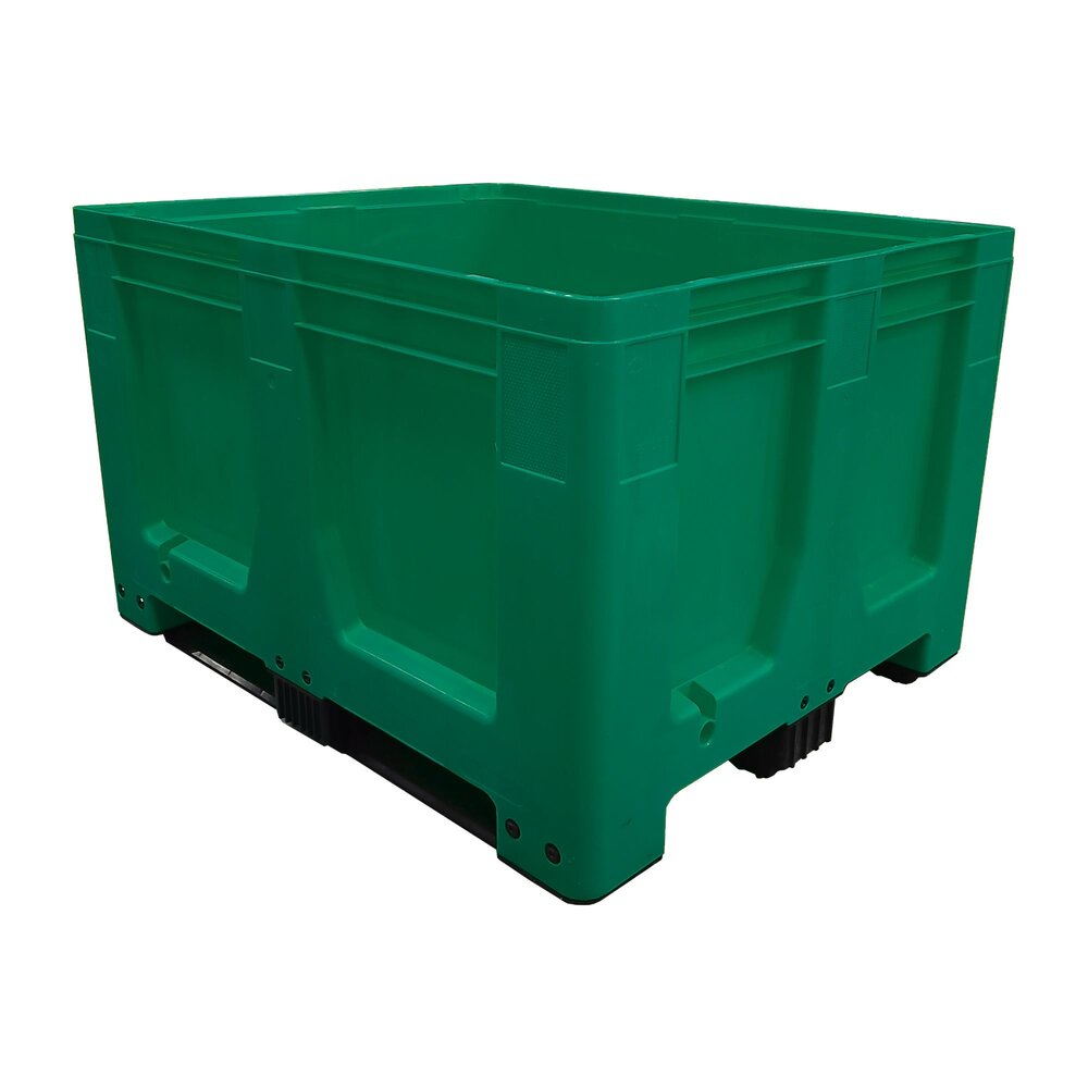Schoeller Allibert Palletbox MaxiLog, 1200x1000x760mm, tweede keus 3 sledes- Groen
