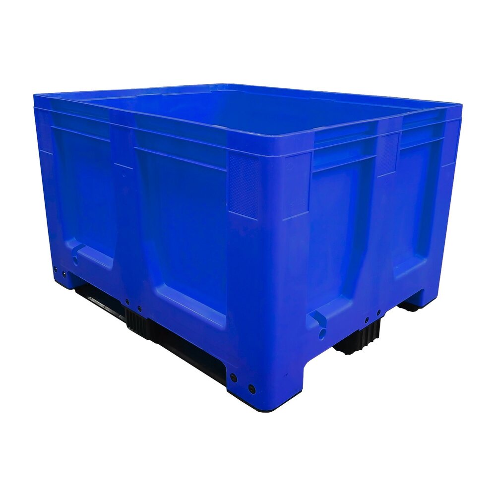 Schoeller Allibert Palletbox MaxiLog, 1200x1000x760mm, tweede keus 3 sledes- Blauw