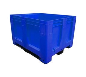 Schoeller Allibert Palletbox MaxiLog, 1200x1000x760mm, tweede keus 3 sledes- Blauw