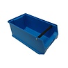 Magazijnbak met grijpopening en draaggreep, 350x200x150 pp, Blauw