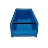 Magazijnbak met grijpopening en draaggreep, 350x200x150 pp, Blauw