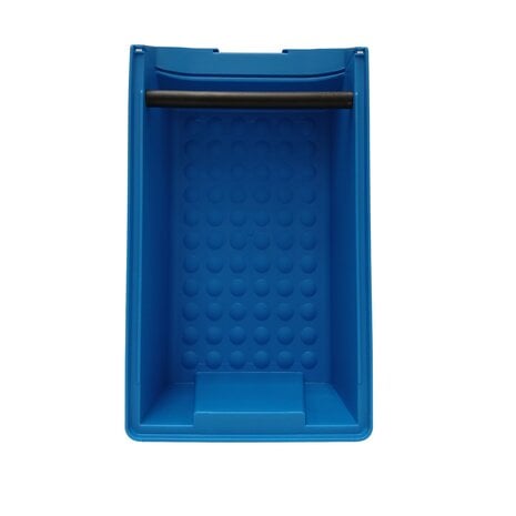 Magazijnbak met grijpopening en draaggreep, 350x200x150 pp, Blauw