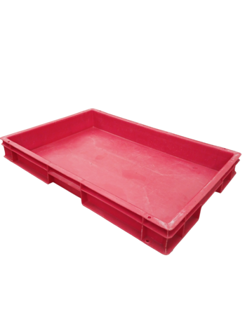 Emtrade Stapelbak 600x400x70 rood PP levensmiddelgeschikt gebruikt Emtrade Stapelbak 600x400x70 rood PP levensmiddelgeschikt gebruikt