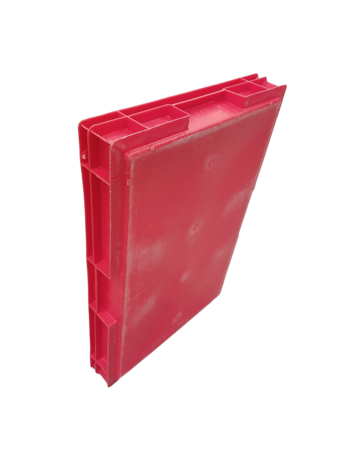 Emtrade Stapelbak 600x400x70 rood PP levensmiddelgeschikt gebruikt Emtrade Stapelbak 600x400x70 rood PP levensmiddelgeschikt gebruikt