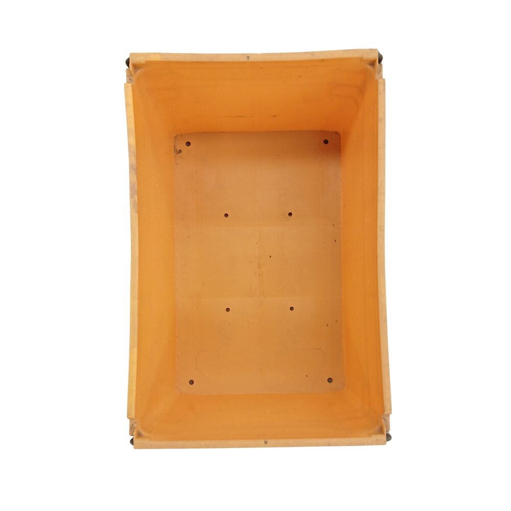 Curtec Nestbare Stapelbak 600x400x320 mm, geel pp kunststof, gebruikt