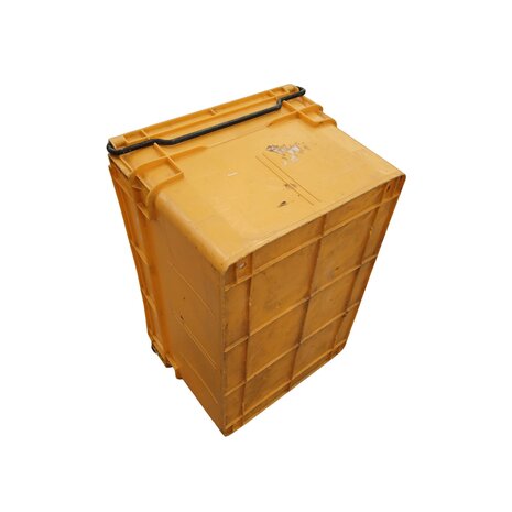 Curtec Nestbare Stapelbak 600x400x320 mm, geel pp kunststof, gebruikt