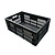 Emtrade Stapelbak 600x400x235 mm, zwart kunststof, gebruikt Emtrade Stapelbak 600x400x235 mm, zwart kunststof, gebruikt