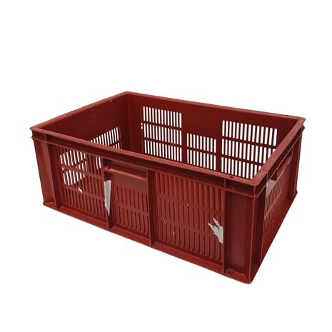 Emtrade Stapelbak 600x400x235 mm, rood kunststof, gebruikt
