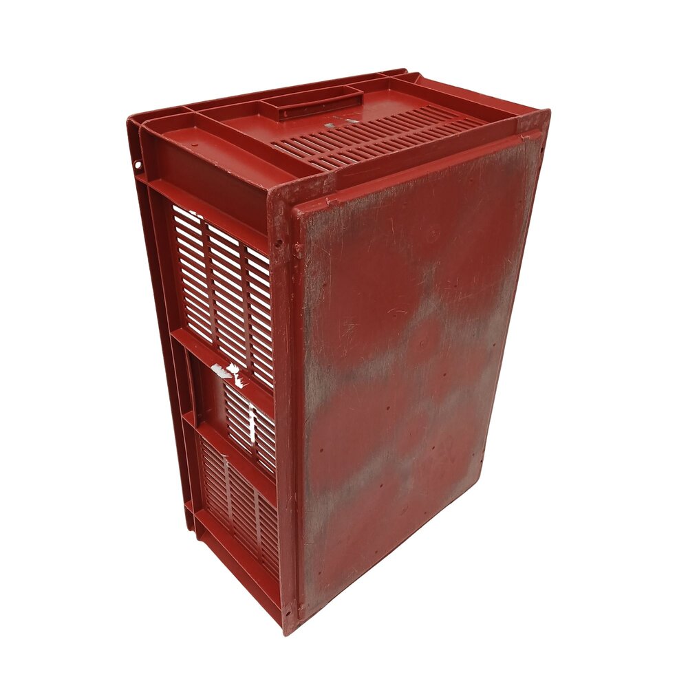 Emtrade Stapelbak 600x400x235 mm, rood kunststof, gebruikt