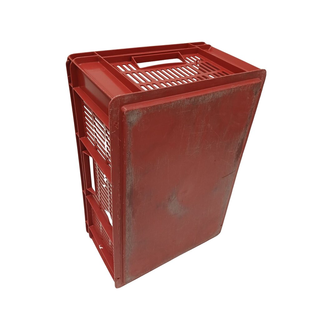 Emtrade Stapelbak 600x400x235 mm, rood kunststof, gebruikt