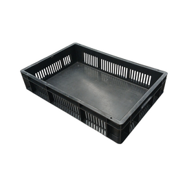Emtrade Stapelbak 600x400x120 mm hdpe kunststof zwart, gebruikt Emtrade Stapelbak 600x400x120 mm hdpe kunststof zwart, gebruikt