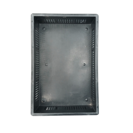 Emtrade Stapelbak 600x400x120 mm hdpe kunststof zwart, gebruikt Emtrade Stapelbak 600x400x120 mm hdpe kunststof zwart, gebruikt