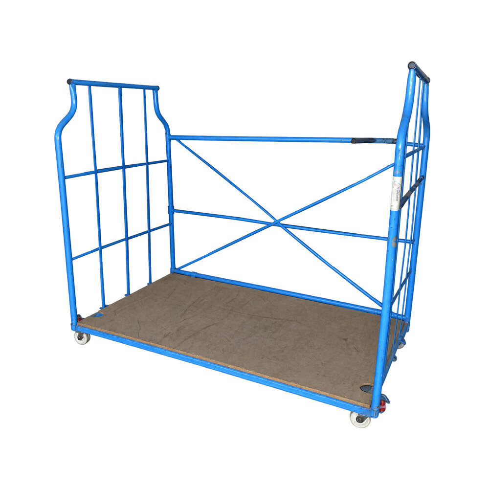 Cordes Corlette/meubelwagen MC-250.517 - 2500x1150x1800mm L-frame nestbaar en stapelbaar, blauw, gebruikt Cordes Corlette/meubelwagen MC-250.517 - 2500x1150x1800mm L-frame nestbaar en stapelbaar, blauw, gebruikt