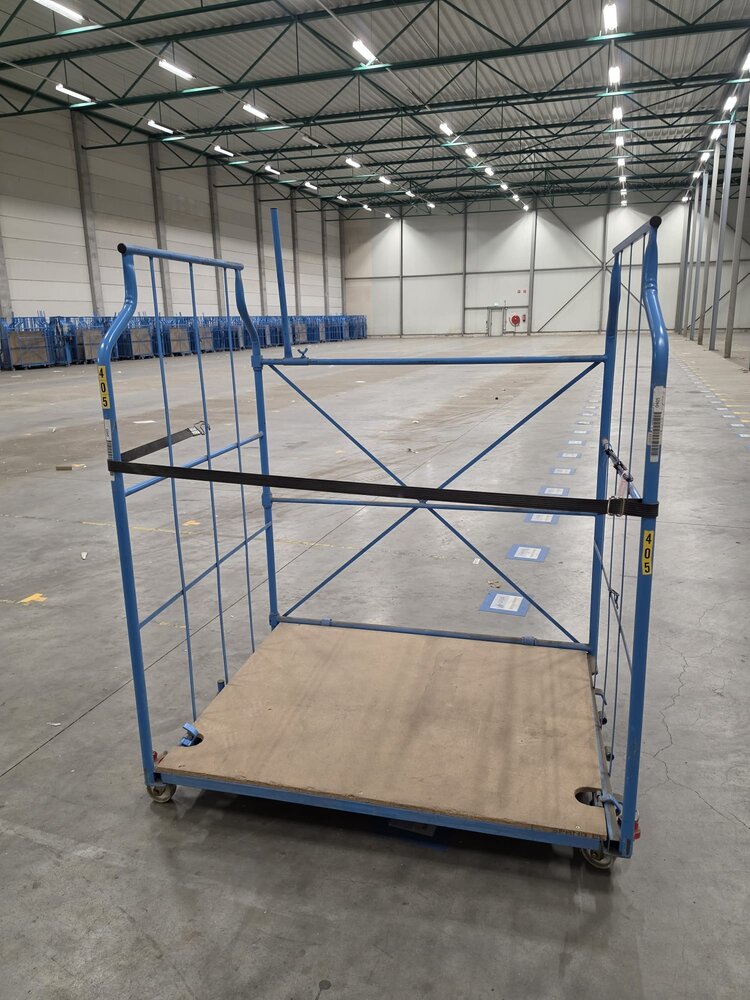 Cordes Corlette/meubelwagen MC-150.517 - 1500x1150x1800mm L-frame nestbaar en stapelbaar, blauw, gebruikt