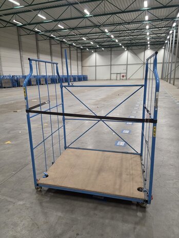 Cordes Corlette/meubelwagen MC-150.517 - 1500x1150x1800mm L-frame nestbaar en stapelbaar, blauw, gebruikt