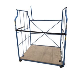 Cordes Corlette/meubelwagen MC-150.517 - 1500x1150x1800mm L-frame nestbaar en stapelbaar, blauw, gebruikt Cordes Corlette/meubelwagen MC-150.517 - 1500x1150x1800mm L-frame nestbaar en stapelbaar, blauw, gebruikt