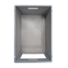 Emtrade Magazijnbak met grijpopening 600x400x225 mm, grijs pp, gebruikt Emtrade Magazijnbak met grijpopening 600x400x225 mm, grijs pp, gebruikt