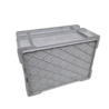 Emtrade Stapelbak, 400x300x220 mm, euronorm, grijs kunststof, gebruikt