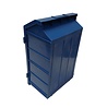 Emtrade Magazijbak met grijpopening, 500x300x190 mm, blauw pp, gebruikt Emtrade Magazijbak met grijpopening, 500x300x190 mm, blauw pp, gebruikt