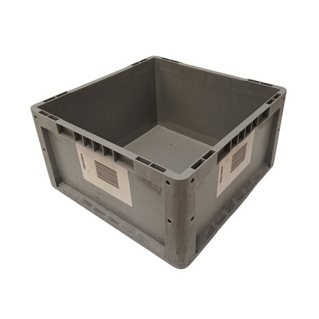 Emtrade Stapelbak, 400x400x220 mm, grijs kunststof, gebruikt Emtrade Stapelbak, 400x400x220 mm, grijs kunststof, gebruikt