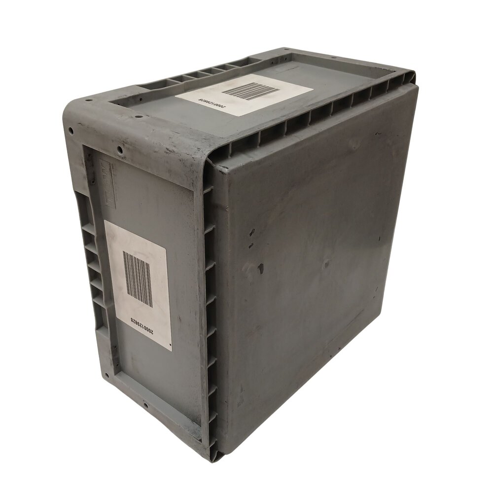 Emtrade Stapelbak, 400x400x220 mm, grijs kunststof, gebruikt Emtrade Stapelbak, 400x400x220 mm, grijs kunststof, gebruikt