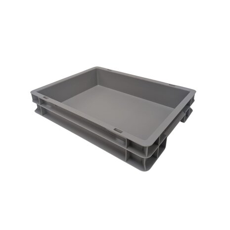 Emtrade (Nieuw) Stapelbak, 400x300x75 mm, euronorm, grijs kunststof, nieuw