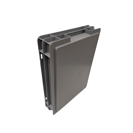 Emtrade (Nieuw) Stapelbak, 400x300x75 mm, euronorm, grijs kunststof, nieuw