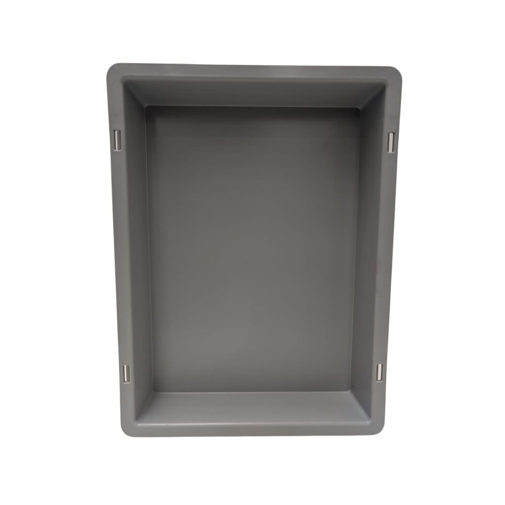 Emtrade (Nieuw) Stapelbak, 400x300x75 mm, euronorm, grijs kunststof, nieuw