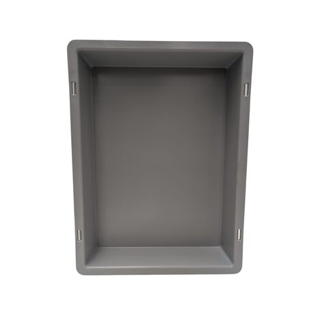 Emtrade (Nieuw) Stapelbak, 400x300x75 mm, euronorm, grijs kunststof, nieuw