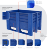 DOLAV Neo 800 palletbox groen 1200x800x740 mm 500L DOLAV Neo 800 palletbox groen 1200x800x740 mm 500L