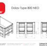 DOLAV Neo 800 palletbox blauw 1200x800x740 mm 500L