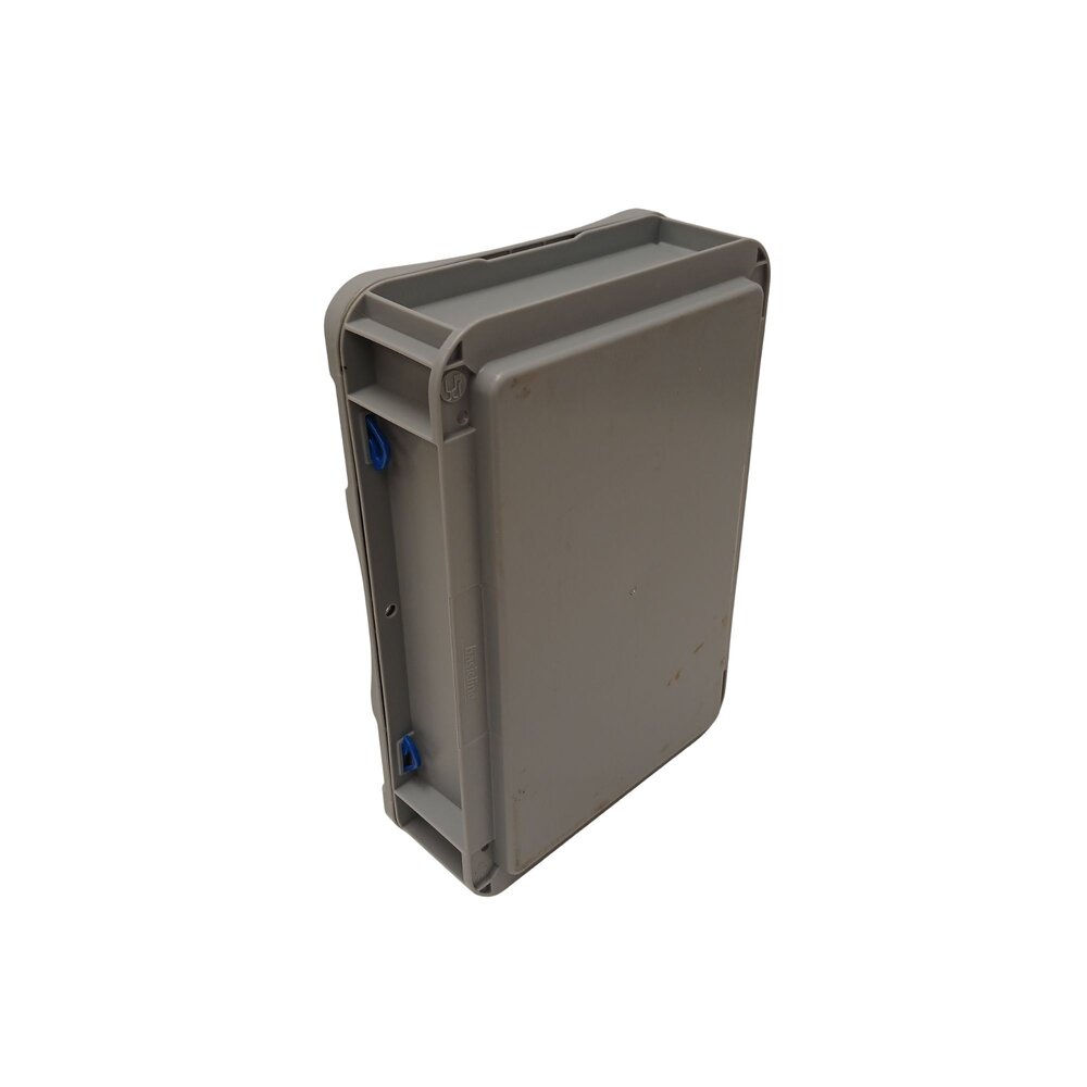 Emtrade Stapelbak 300x200x70 mm met deksel, grijs PP05, gebruikt Emtrade Stapelbak 300x200x70 mm met deksel, grijs PP05, gebruikt