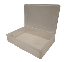 Emtrade Stapelbak met deksel 600x400x120 mm, transparant PP05, gebruikt Emtrade Stapelbak met deksel 600x400x120 mm, transparant PP05, gebruikt