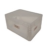 Emtrade Stapelbak 400x300x220 mm transparant PP05 met uitklapbaar luik, gebruikt