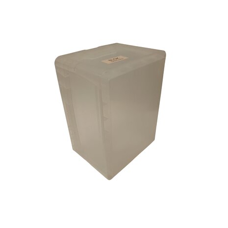 Emtrade Stapelbak 400x300x220 mm transparant PP05 met uitklapbaar luik, gebruikt