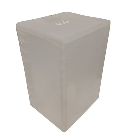 Emtrade Stapelbak 600x400x320 mm transparant PP05 met scharnierdeksel, gebruikt Emtrade Stapelbak 600x400x320 mm transparant PP05 met scharnierdeksel, gebruikt