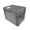 Emtrade (Nieuw) Stapelbak met grijpopening, 400x300x320 mm, euronorm, grijs pp, nieuw Emtrade (Nieuw) Stapelbak met grijpopening, 400x300x320 mm, euronorm, grijs pp, nieuw