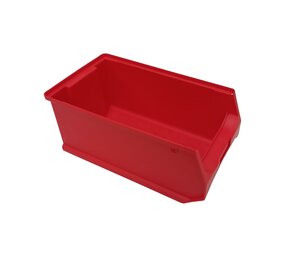 Emtrade Magazijnbak met grijpopening 350x200x150, rood, gebruikt Emtrade Magazijnbak met grijpopening 350x200x150, rood, gebruikt