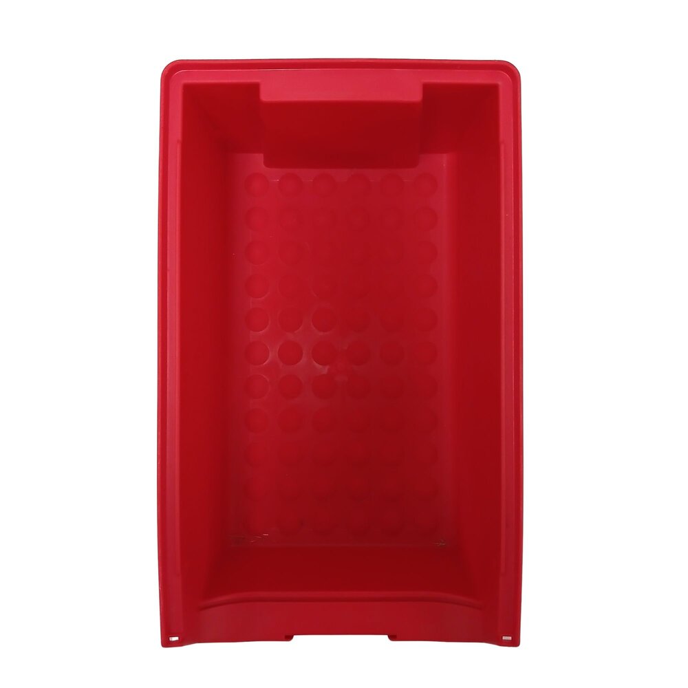 Emtrade Magazijnbak met grijpopening 350x200x150, rood, gebruikt Emtrade Magazijnbak met grijpopening 350x200x150, rood, gebruikt