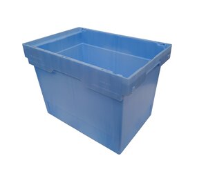 SSI Schafer Nestbare stapelbak, 600x400x420 mm, euronorm, b keus, blauw pp SSI Schafer Nestbare stapelbak, 600x400x420 mm, euronorm, b keus, blauw pp