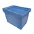 SSI Schafer Nestbare stapelbak, 600x400x420 mm, euronorm, b keus, blauw pp SSI Schafer Nestbare stapelbak, 600x400x420 mm, euronorm, b keus, blauw pp
