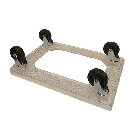 Emtrade Dolly 60x40x15 transparant met 4 rubberen zwenkwielen, nieuw Emtrade Dolly 60x40x15 transparant met 4 rubberen zwenkwielen, nieuw