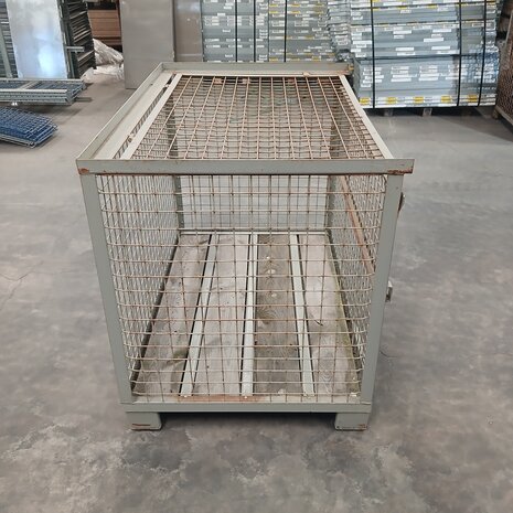 Emtrade Gaascontainer / gitterbox met klep en deksel 1235x840x975 mm , gebruikt Emtrade Gaascontainer / gitterbox met klep en deksel 1235x840x975 mm , gebruikt
