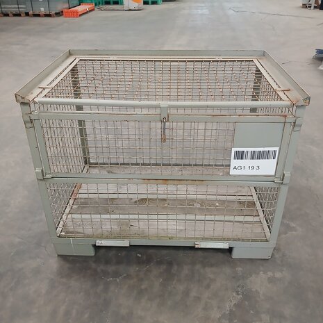 Emtrade Gaascontainer / gitterbox met klep en deksel 1235x840x975 mm , gebruikt Emtrade Gaascontainer / gitterbox met klep en deksel 1235x840x975 mm , gebruikt