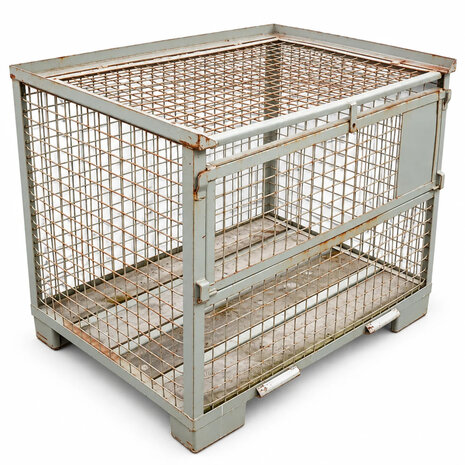 Emtrade Gaascontainer / gitterbox met klep en deksel 1235x840x975 mm , gebruikt Emtrade Gaascontainer / gitterbox met klep en deksel 1235x840x975 mm , gebruikt