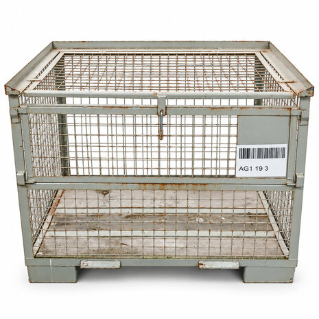 Emtrade Gaascontainer / gitterbox met klep en deksel 1235x840x975 mm , gebruikt Emtrade Gaascontainer / gitterbox met klep en deksel 1235x840x975 mm , gebruikt