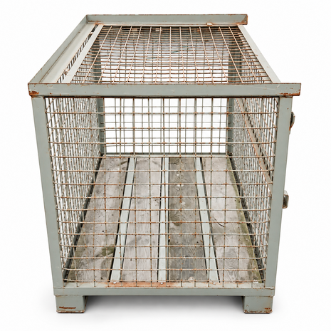 Emtrade Gaascontainer / gitterbox met klep en deksel 1235x840x975 mm , gebruikt Emtrade Gaascontainer / gitterbox met klep en deksel 1235x840x975 mm , gebruikt