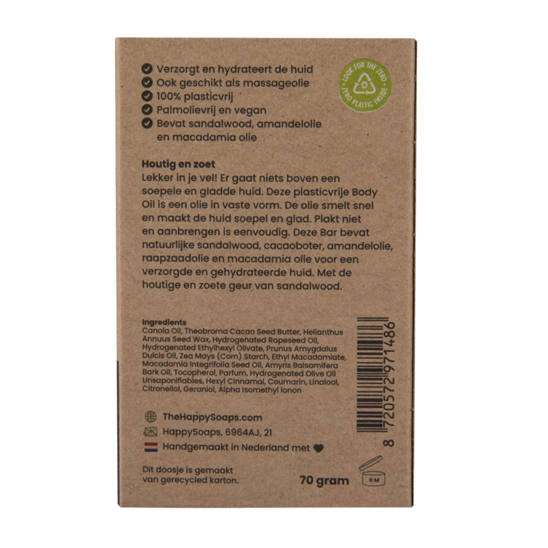 Body Oil Bar Sweet Sandalwood